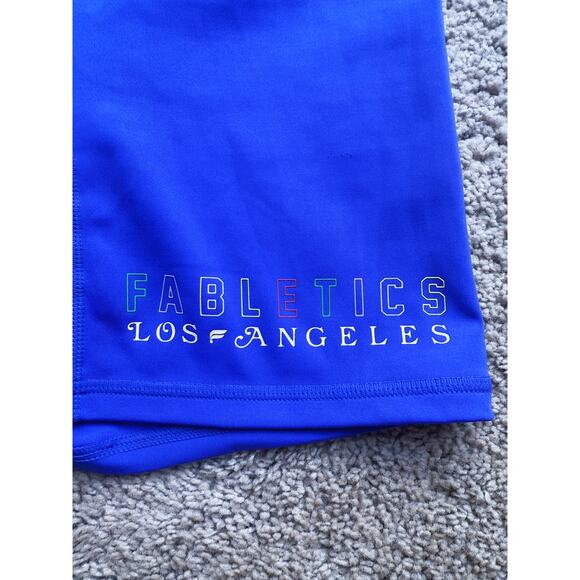 Fabletics Athletic SET Graphic Trinity Sports Bra & Biker Shorts Purple Indigo S - Picture 10 of 14